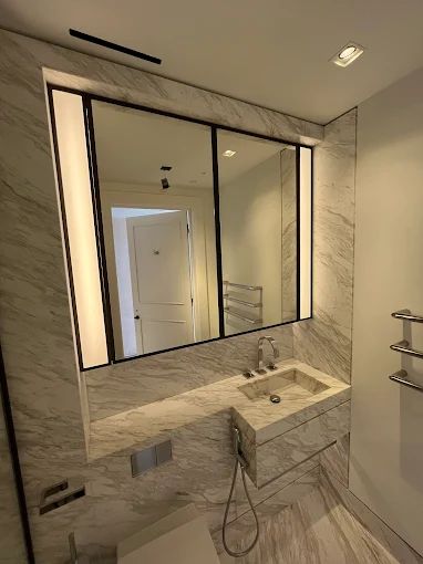 Illuminated Bathroom Mirror by Powerline Group, London